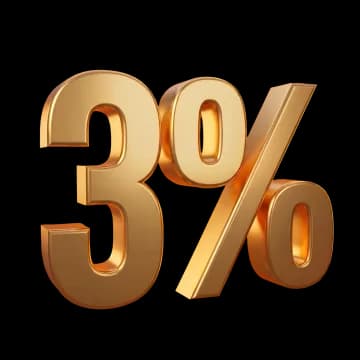 Up to 3% cashback on any deposit